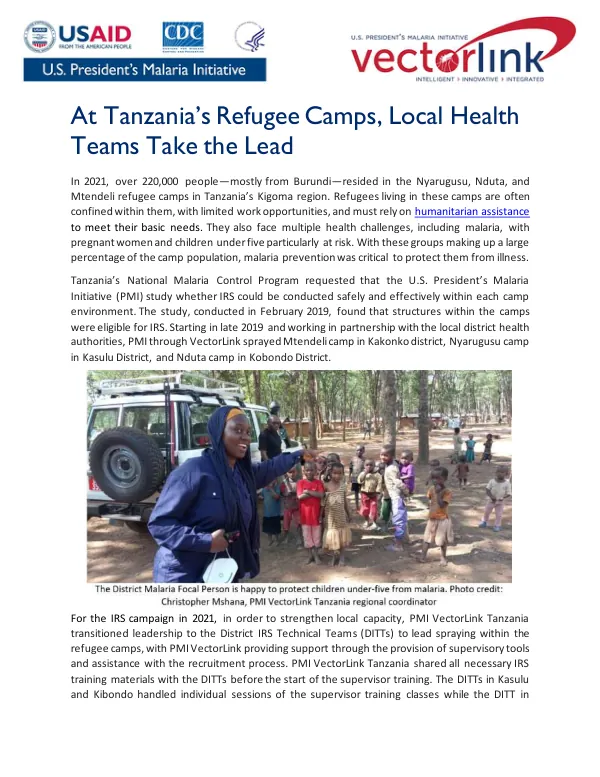 At Tanzania’s Refugee Camps, Local Health Teams Take the Lead