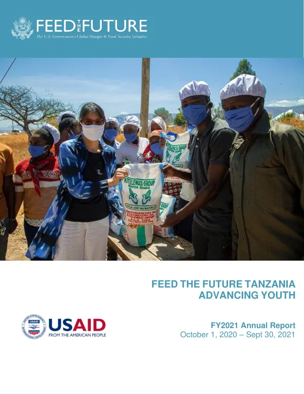 Feed the Future Tanzania Advancing Youth Annual Report FY2021