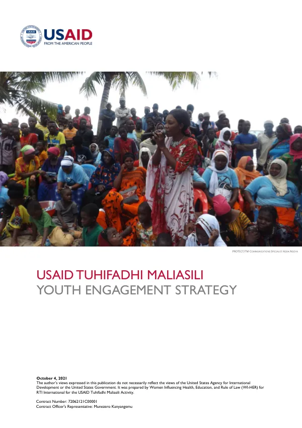 USAID Tuhifadhi Maliasili Youth Engagement Strategy