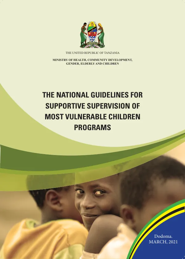 The National Guidelines for Supportive Supervision of Most Vulnerable Children Programs