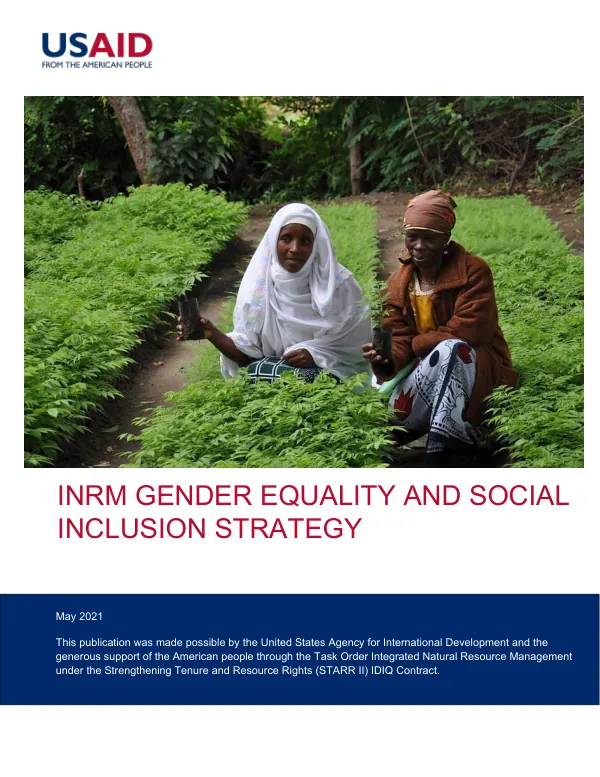 INRM GENDER EQUALITY AND SOCIAL INCLUSION STRATEGY