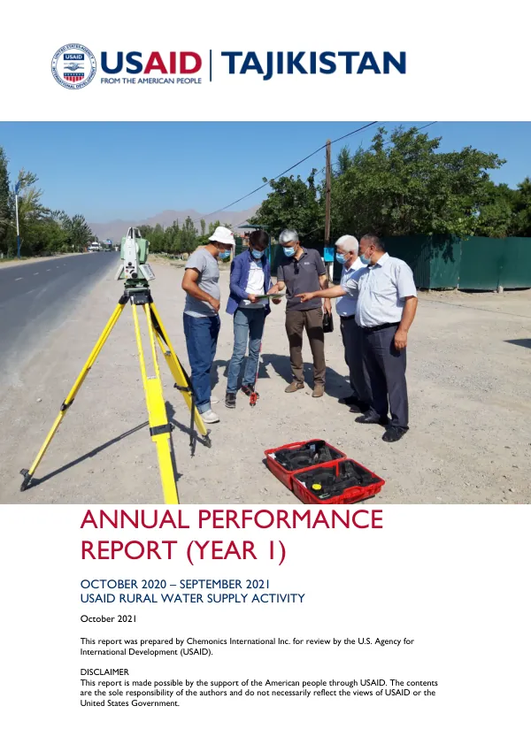 USAID Rural Water Supply Activity Annual Report Year 1
