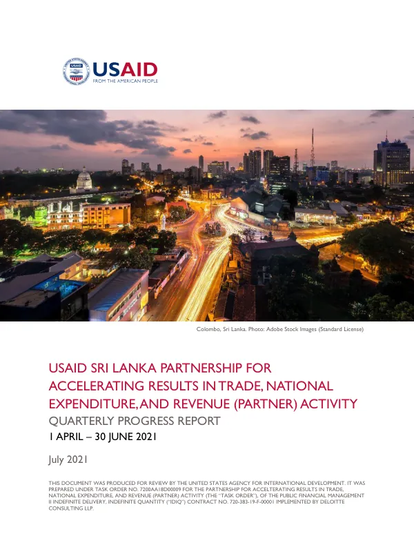 USAID/SRI LANKA PARTNER Y2 Q3 REPORT
