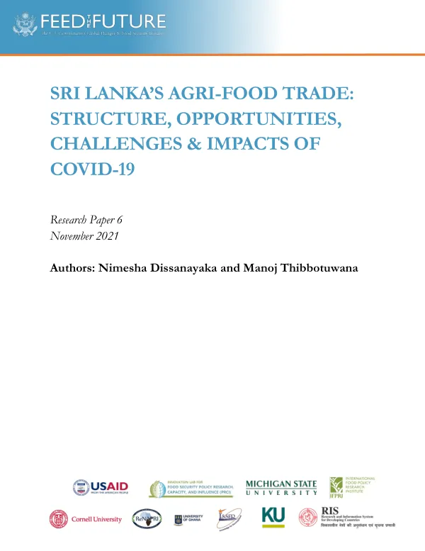 SRI LANKA'S AGRI-FOOD TRADE: STRUCTURE, OPPORTUNITIES, CHALLENGES & IMPACTS OF COVID-19