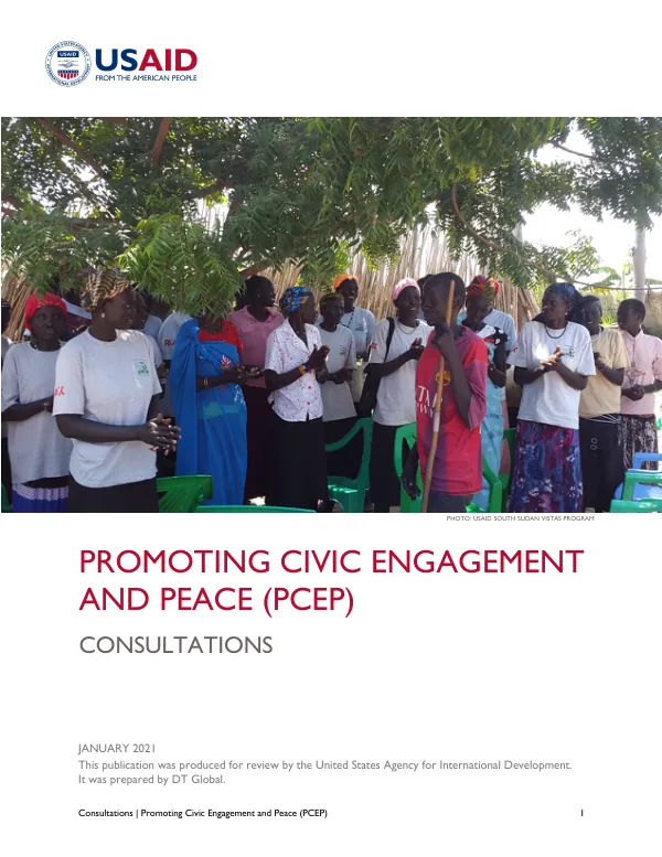 Promoting Civic Engagement and Peace (PCEP) Consultations