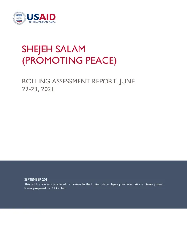 Shejeh Salam (Promoting Peace) Rolling Assessment Report