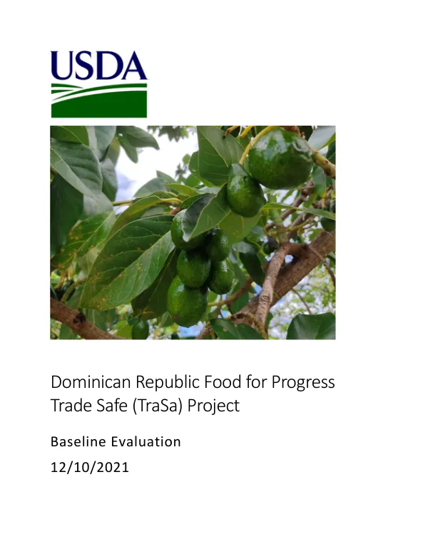 Dominican Republic Food for Progress Trade Safe (TraSa) Project Baseline Evaluation