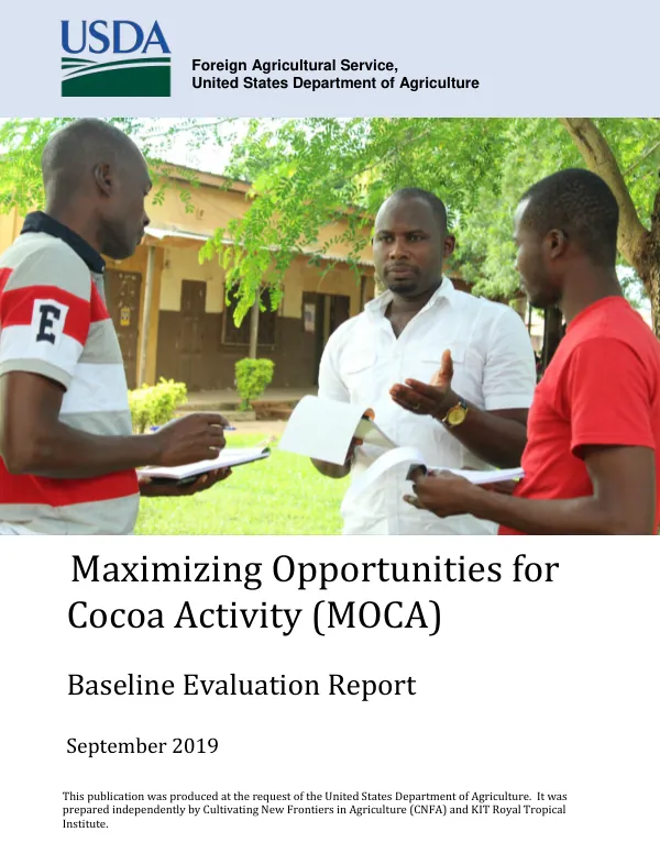 Maximizing opportunities for cocoa activity (MOCA) : baseline evaluation report [FY 2017 Cote d'Ivoire]