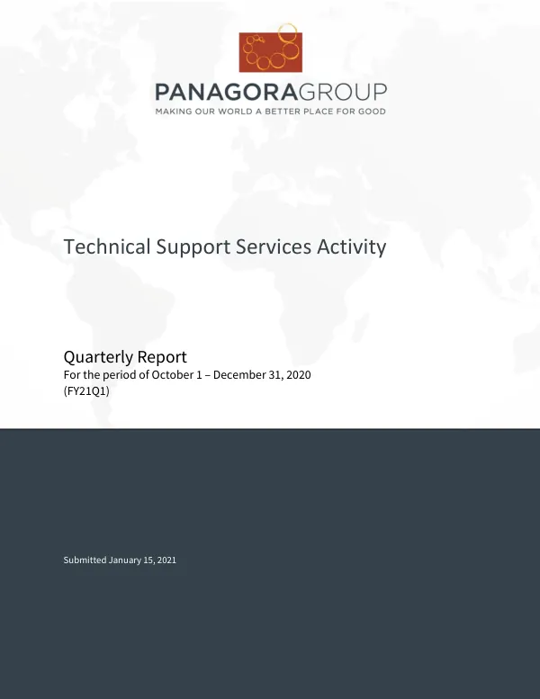 Quarterly Report: October 1 to December 31, 2020 (FY21Q1)