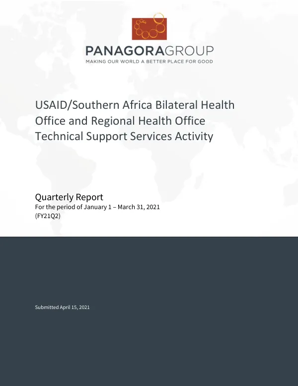 Quarterly Report: January 1 to March 31, 2021 (FY21Q2)