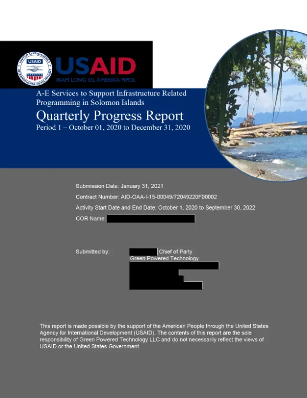 Quarterly Report: Strengthening Competitiveness, Agriculture, Livelihoods, and Environment (SCALE) Activity