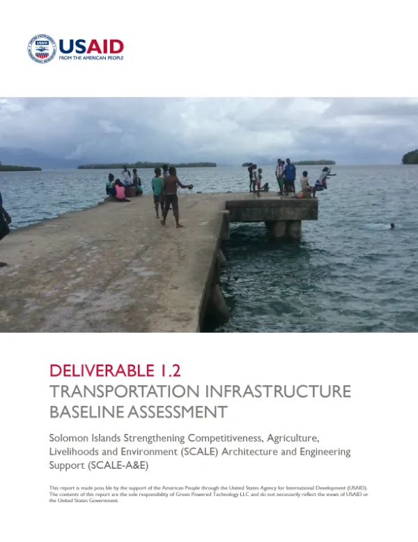USAID Report: Transportation Infrastructure Baseline Assessment