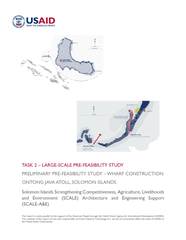 SCALE A&E Preliminary Pre-Feasibility Study for Building a Wharf at Ontong Java Atoll