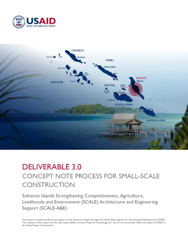USAID SCALE A&E Concept Note Process for Small-Scale Construction