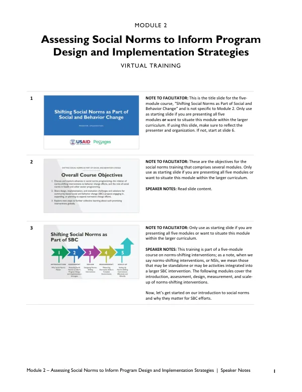 Assessing Social Norms to Inform Program Design and Implementation Strategies