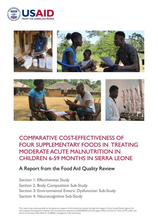 Comparative Cost-Effectiveness of Four Supplementary Foods in Treating MAM in Children 6-59 Months in Sierra Leone