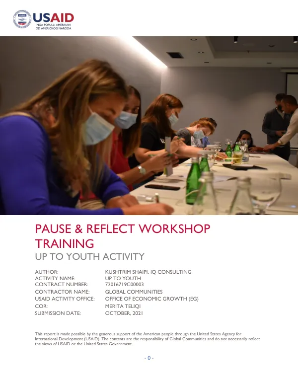 Pause & Reflect Workshop Report: Up to Youth Activity