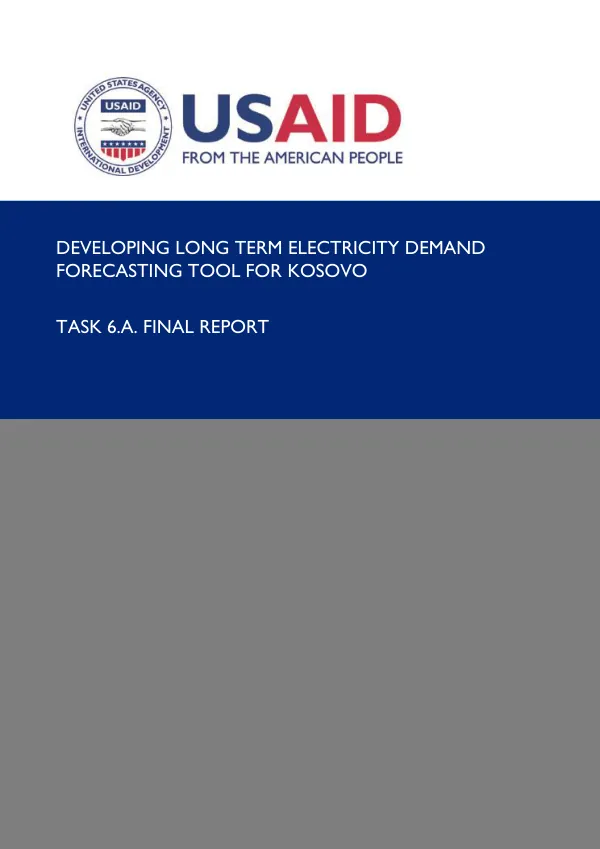 Developing Long Term Electricity Demand Forecasting Tool for Kosovo
