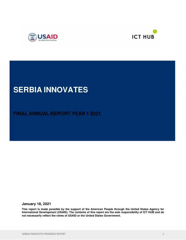Serbia Innovates Progress Report