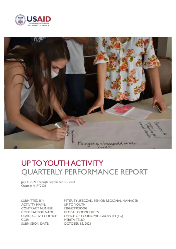 UP TO YOUTH Q4 FY20 PERFORMANCE REPORT