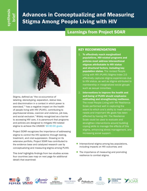 Advances in conceptualizing and measuring stigma among people living with HIV