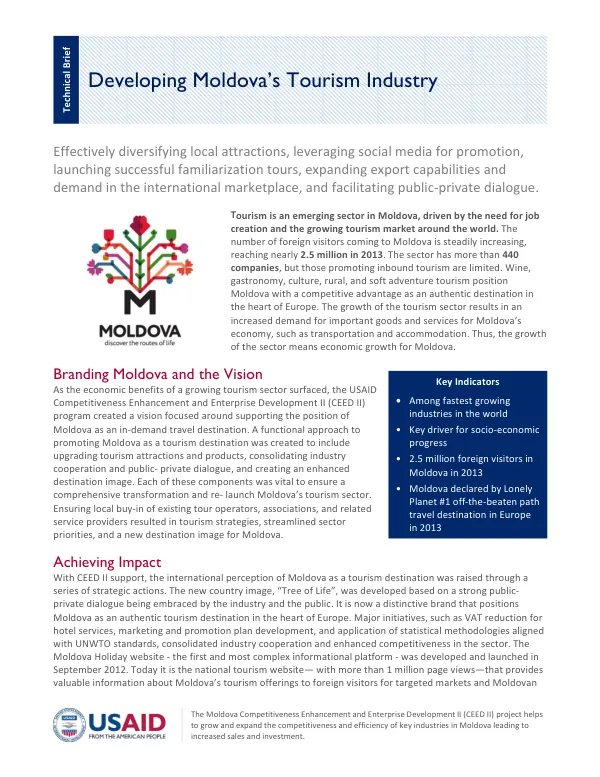 The Moldova Competitiveness Enhancement and Enterprise Development II (CEED II) project