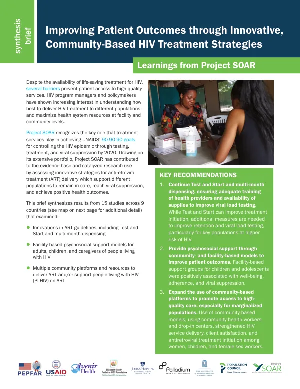 Improving patient outcomes through innovative, community-based HIV treatment strategies