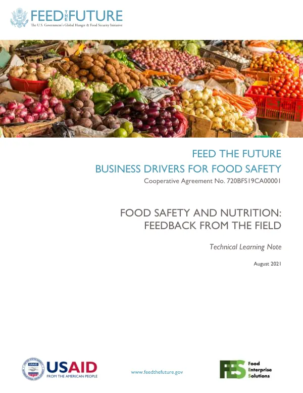 Food Safety and Nutrition: Feedback from the Field