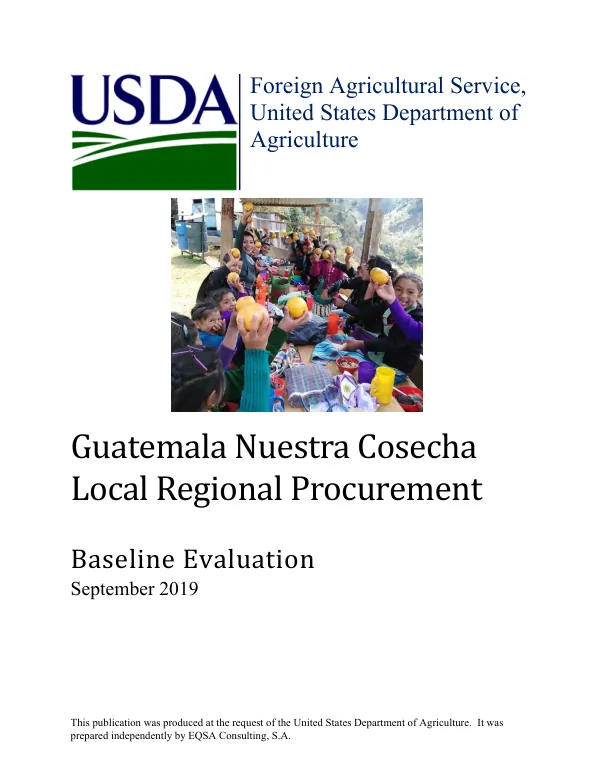 Nuestra cosecha baseline evaluation report [FY2018 Guatemala]
