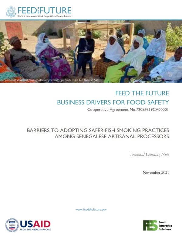 Business Drivers for Food Safety: Barriers to Adopting Safer Fish Smoking Practices among Senegalese Artisanal Processors