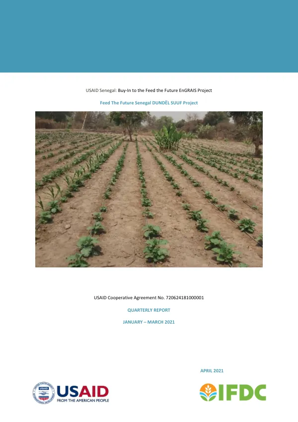 USAID Senegal: Buy-In to the Feed the Future EnGRAIS Project