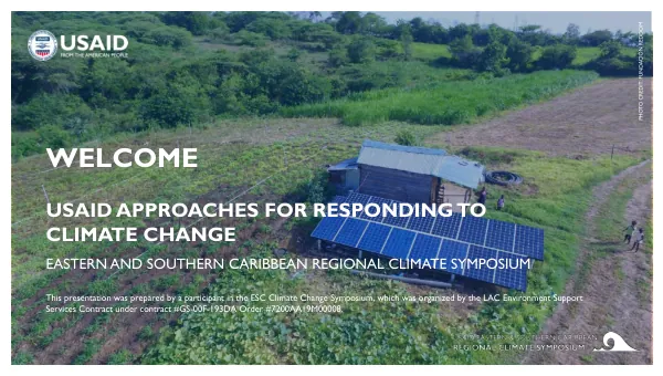 USAID Approaches for Responding to Climate Change