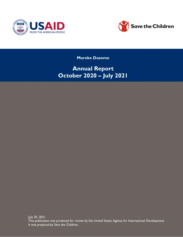 Annual Report Mureke Dusome October 2020 – July 2021