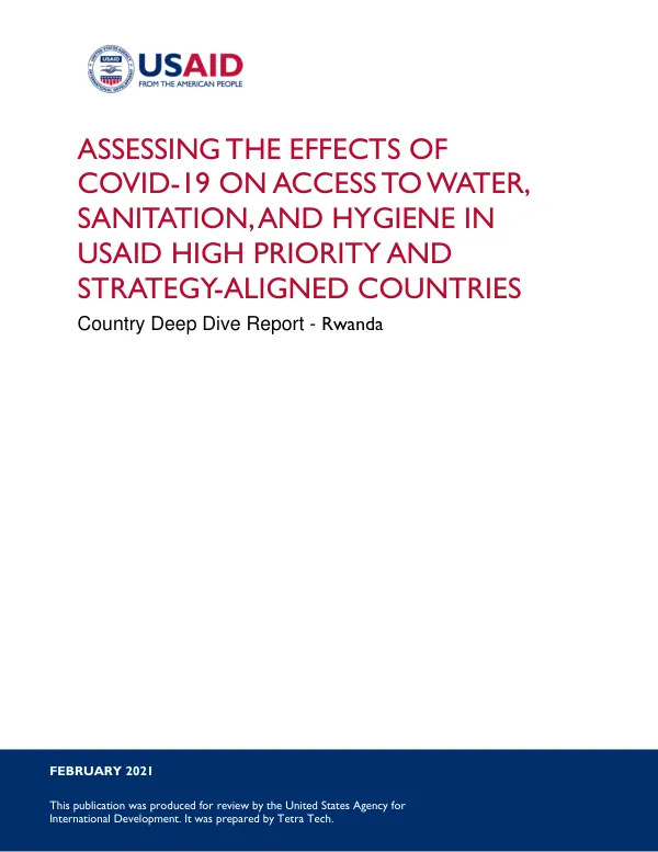 Effects of COVID-19 on Access to WASH - Rwanda Report