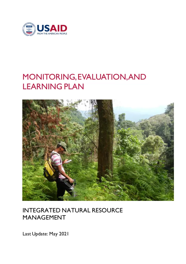 Monitoring, Evaluation, and Learning Plan for Integrated Natural Resource Management