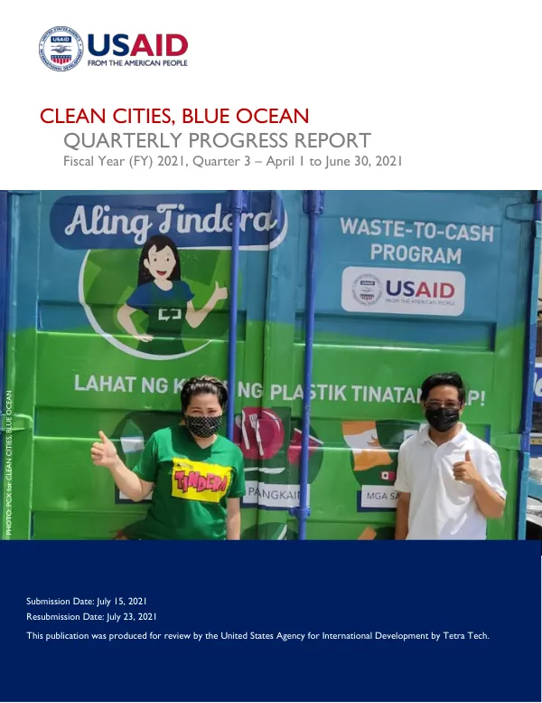 Clean Cities, Blue Ocean | FY2021 Quarter Three Progress Report