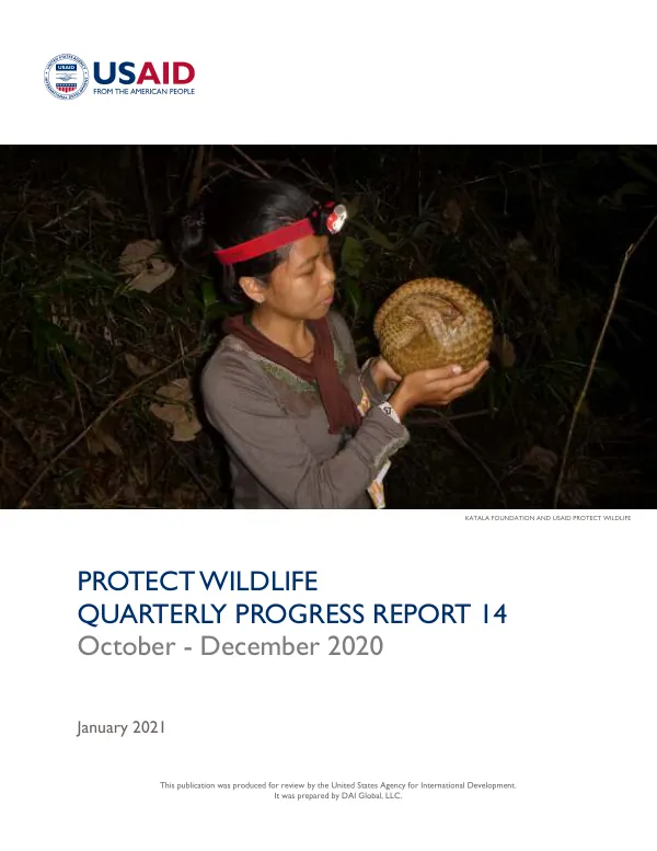 Protect Wildlife Quarterly Progress Report 14