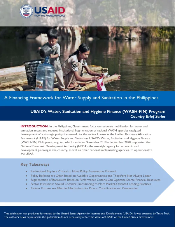 WASH-FIN Program Country Brief: Philippines