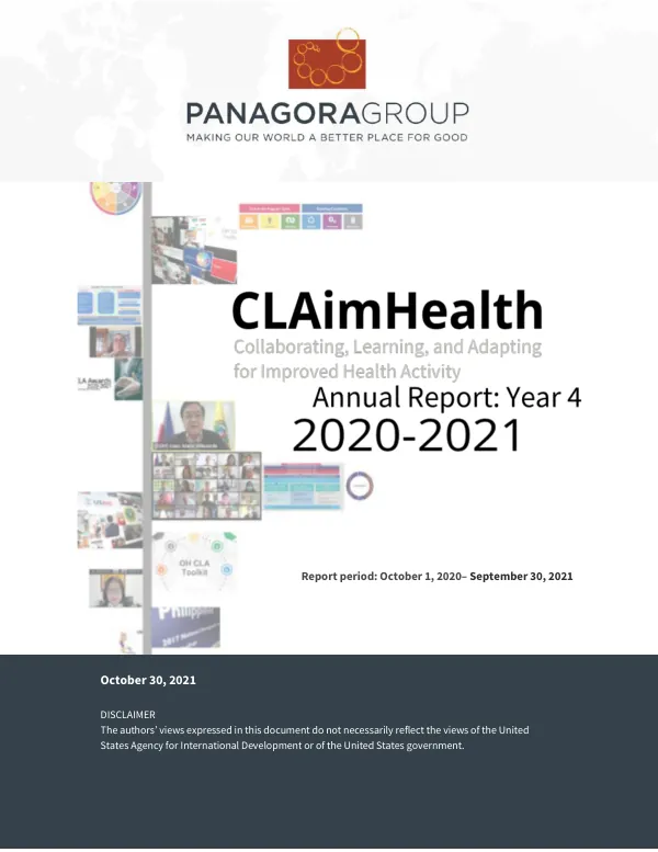 Annual Report, Year 4 (October 2020–September 2021)