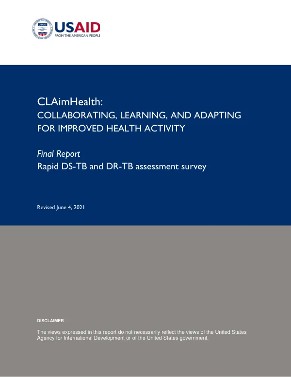 Rapid DS-TB and DR-TB Assessment Survey Final Report
