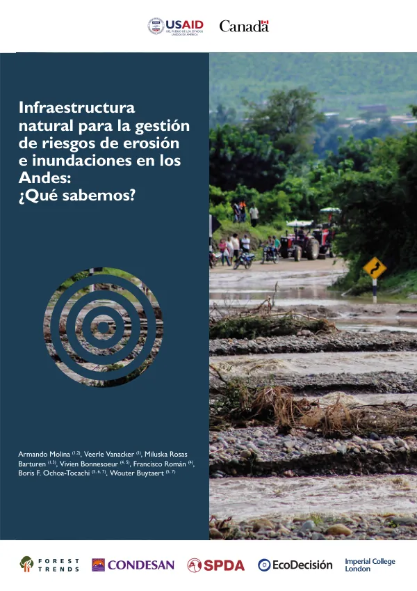 Infraestructura natural para la gestión de riesgos de erosión e inundaciones en los Andes
