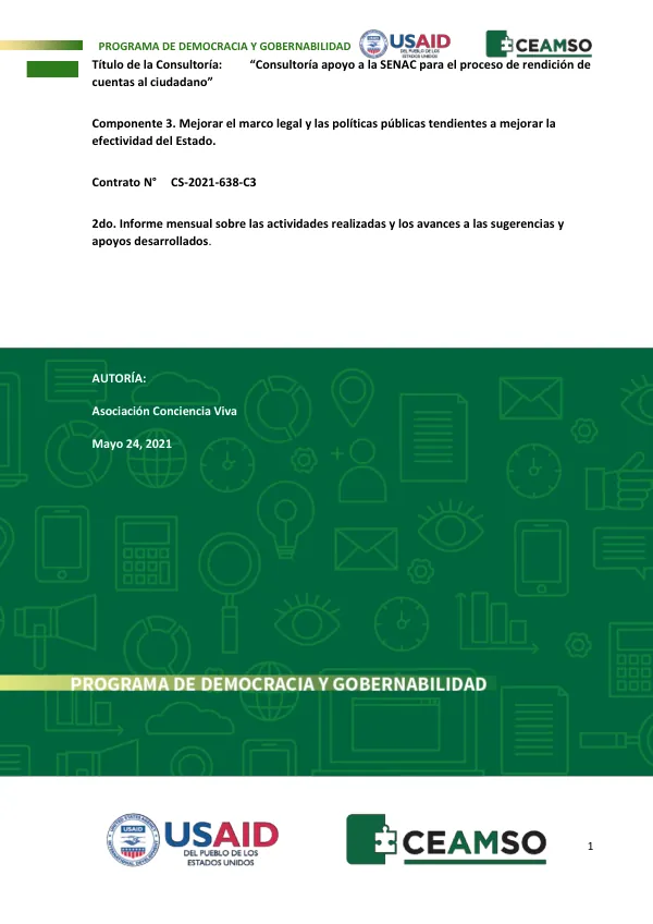 Consultoría apoyo a la SENAC para el proceso de rendición de cuentas al ciudadano