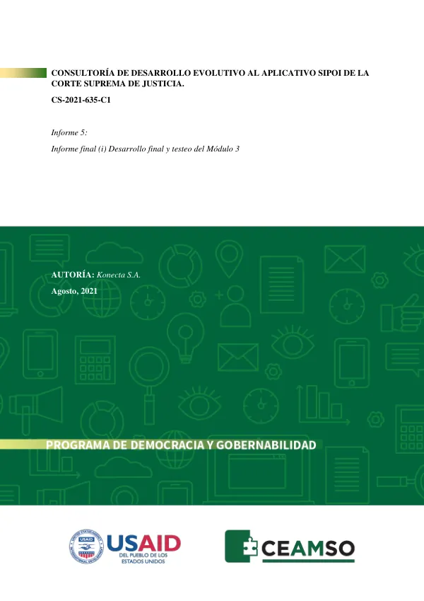 Informe 5: Desarrollo final y testeo del Módulo 3 del SIPOI