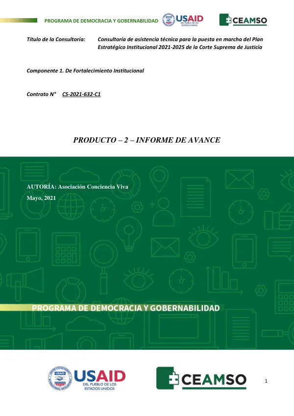 Consultoría de asistencia técnica para la puesta en marcha del Plan Estratégico Institucional 2021-2025 de la Corte Suprema de Justicia