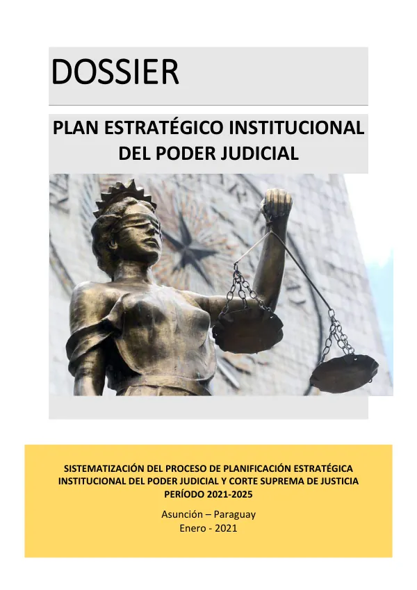 Plan Estratégico Institucional del Poder Judicial de Paraguay para el período 2021-2025