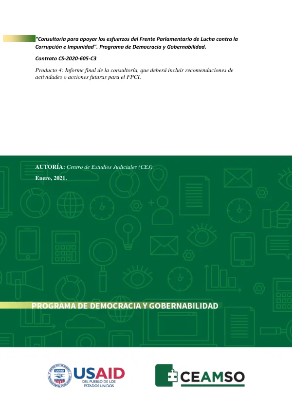 Consultoría para apoyar los esfuerzos del Frente Parlamentario de Lucha contra la Corrupción e Impunidad