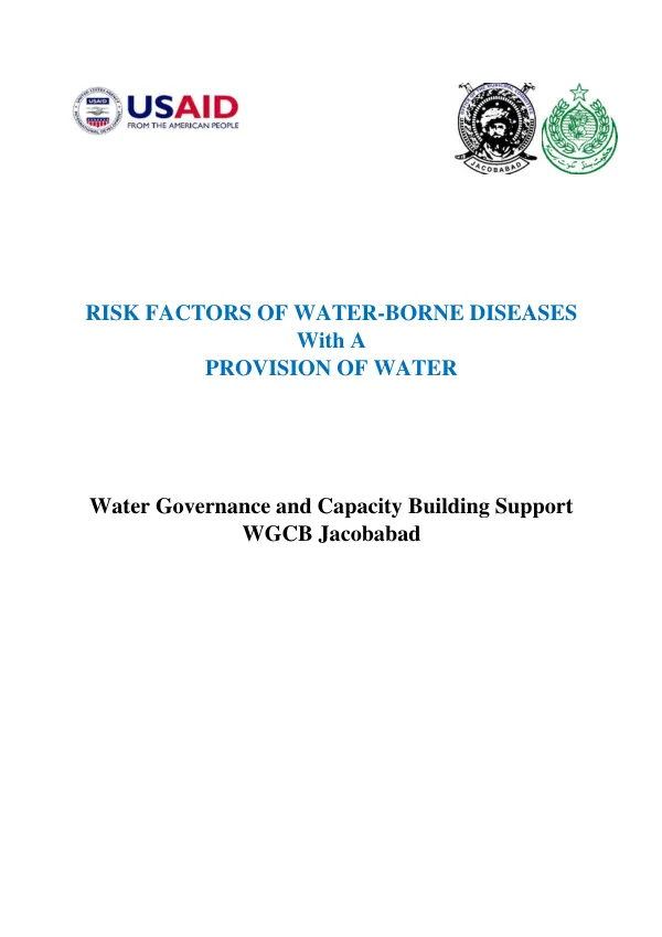 Risk Factors of Water-Borne Diseases: With a Provision of Water