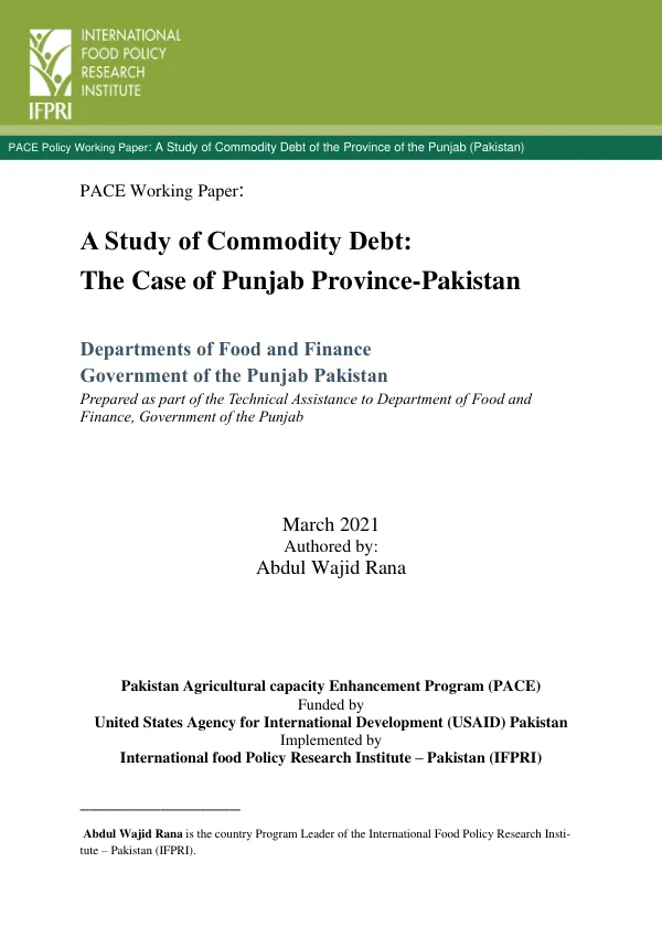 A Study of Commodity Debt of the Province of Punjab-Pakistan