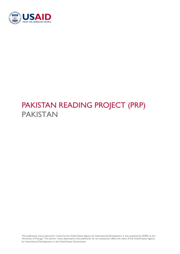 Pakistan Reading Project (PRP) Pakistan