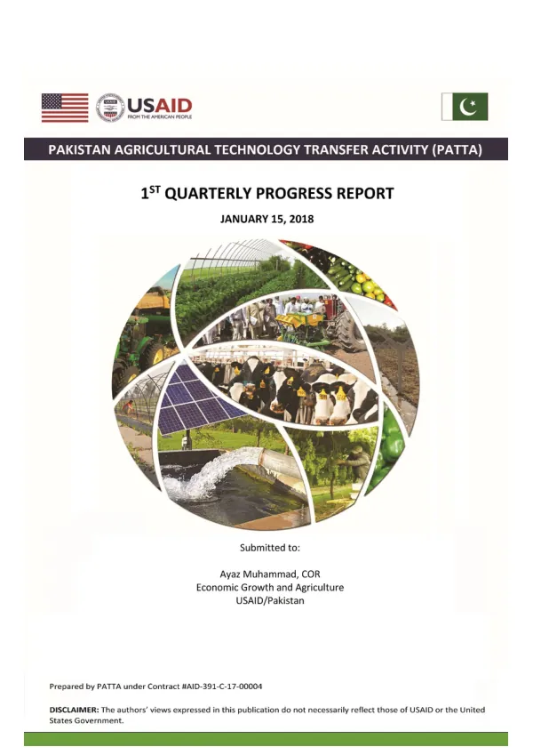 Pakistan Agricultural Technology Transfer Activity (PATTA)